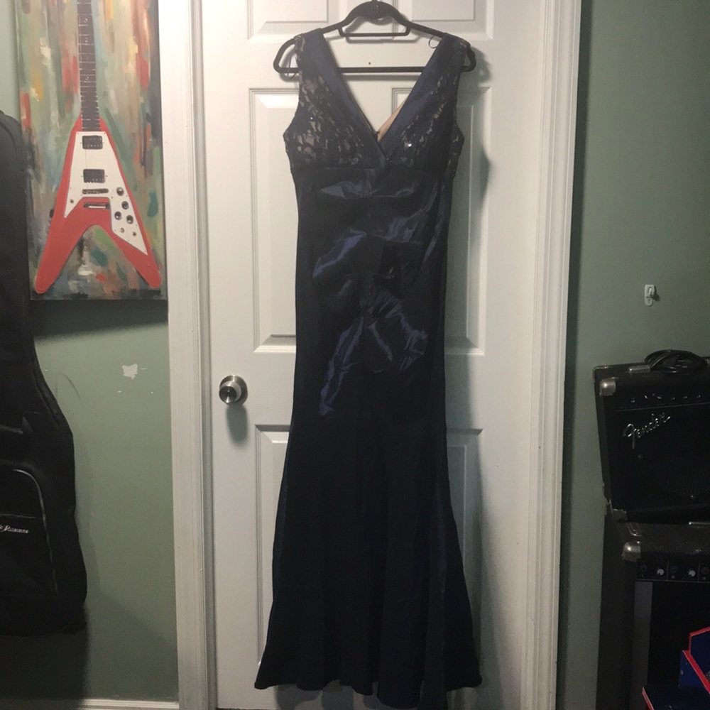 Woman’s Navy blue mermaid long dress